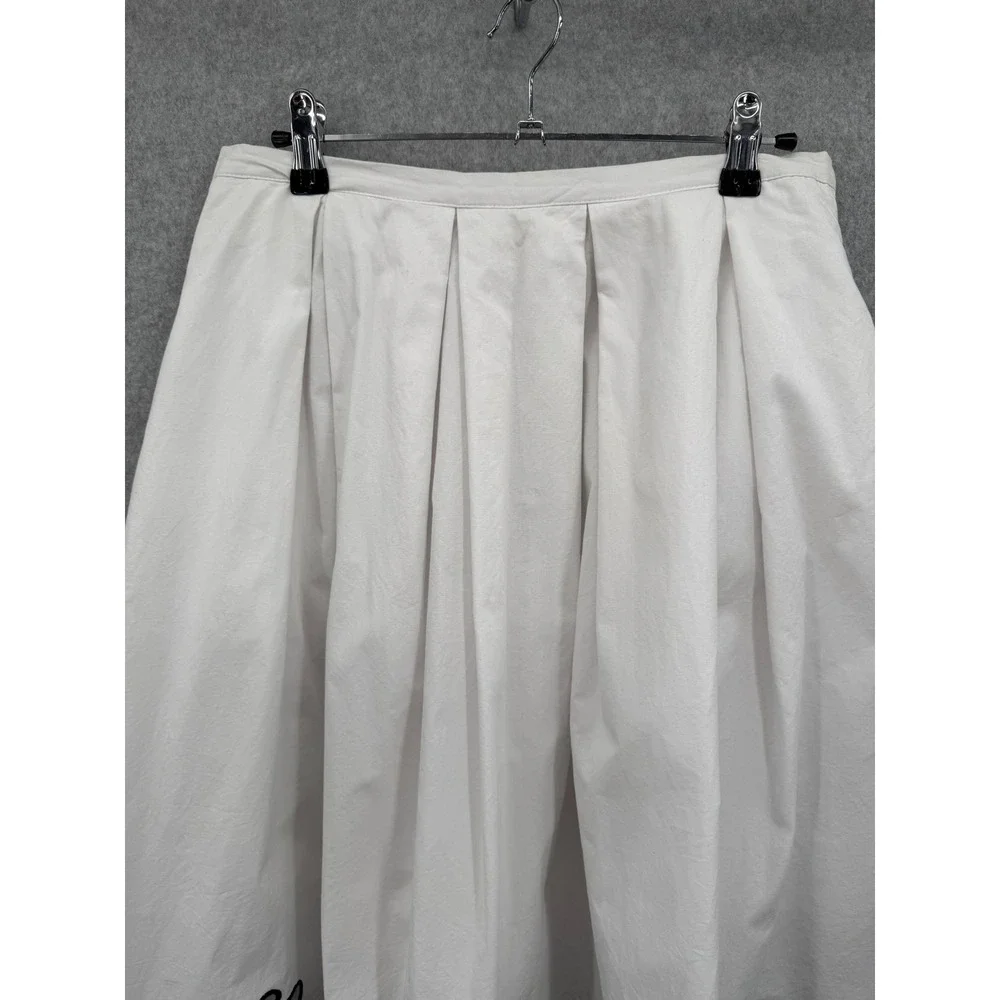 Anthropologie‎ Moulinette Soeurs Skirt Women Eyelet Scalloped Poplin Size 10